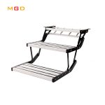 Aluminum Alloy RV Motorhome Travel Trailer Folding Step With Rubber Skid Strip-meygood