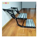 Aluminum Alloy RV Motorhome Travel Trailer Folding Step With Rubber Skid Strip-meygood