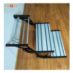 Aluminum Alloy RV Motorhome Travel Trailer Folding Step With Rubber Skid Strip-meygood