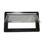 Wholesale Factory Acrylic Glass MG16RW RV Right Angle Window Black Aluminum Alloy Outer Frame Motorhome Side Window-meygood