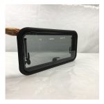 Wholesale Factory Acrylic Glass MG17RW RV Round Corner Window Black Aluminum Alloy Outer Frame Motorhome Side Window-meygood