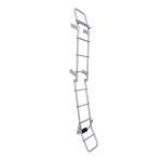 High Tensile Aluminum Alloy RV Back Folding Ladder Power Coated or Anodized Surface Motorhome Ladder-meygood
