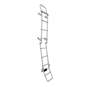 High Tensile Aluminum Alloy RV Back Folding Ladder Power Coated or Anodized Surface Motorhome Ladder