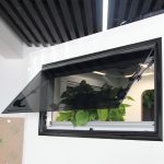 Wholesale Factory Acrylic Glass 23RW RV Right Angle Window Black Aluminum Alloy Outer Frame Motorhome Side Window-meygood