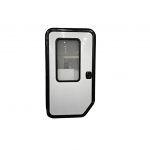 Aluminum Alloy Caravan Special Shaped Teardrop Trailer Door Double Glazed Acrylic RV Entry Door-meygood