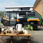 Aluminum Alloy Caravan Special Shaped Teardrop Trailer Door Double Glazed Acrylic RV Entry Door-meygood