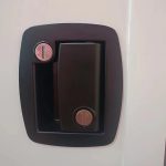 Hot sale MG09 RD America Style RV Entry Door Aluminum Alloy Material Caravan door Black Door Frame Motorhome Door-meygood