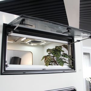 Wholesale Factory Acrylic Glass 23RW RV Right Angle Window Black Aluminum Alloy Outer Frame Motorhome Side Window