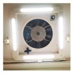 5 Levels of Fan Speed RV Roof Hatch With LED Light Motorhome Roof Fans White Inner Frame Caravan Roof Hatch-meygood