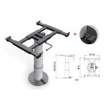 OEM Popular 360° Rotating Style RV Table Leg Telescopic Camper Table Leg Galvanized Pipe Motorhome Table Leg-meygood