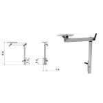 Factory Sale Black and Silver RV Table Leg High-Strength Aluminum Stainless Steel Table Leg-meygood