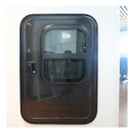 Wholesale Aluminum Alloy RV Teardroop Trailer Door Single Layer Acrylic Slinding Window Caravan Door-meygood