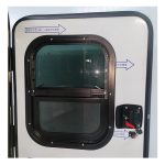 Wholesale Aluminum Alloy RV Teardroop Trailer Door Single Layer Acrylic Slinding Window Caravan Door-meygood