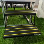 MG16 RV Folding Step Electric caravan Step High Tensile Aluminum Alloy Carbon Steel motorhome step-meygood