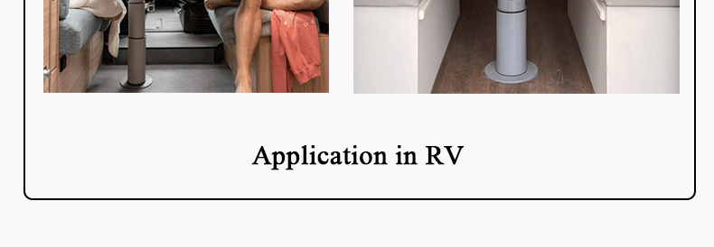 High Quality Popular RV Table Leg Galvanize Pipe Motorhome Table Leg Smooth Sliding Mechanism Caravan Table Leg-meygood