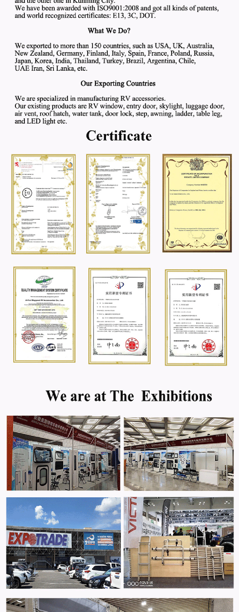 High Quality Popular RV Table Leg Galvanize Pipe Motorhome Table Leg Smooth Sliding Mechanism Caravan Table Leg-meygood